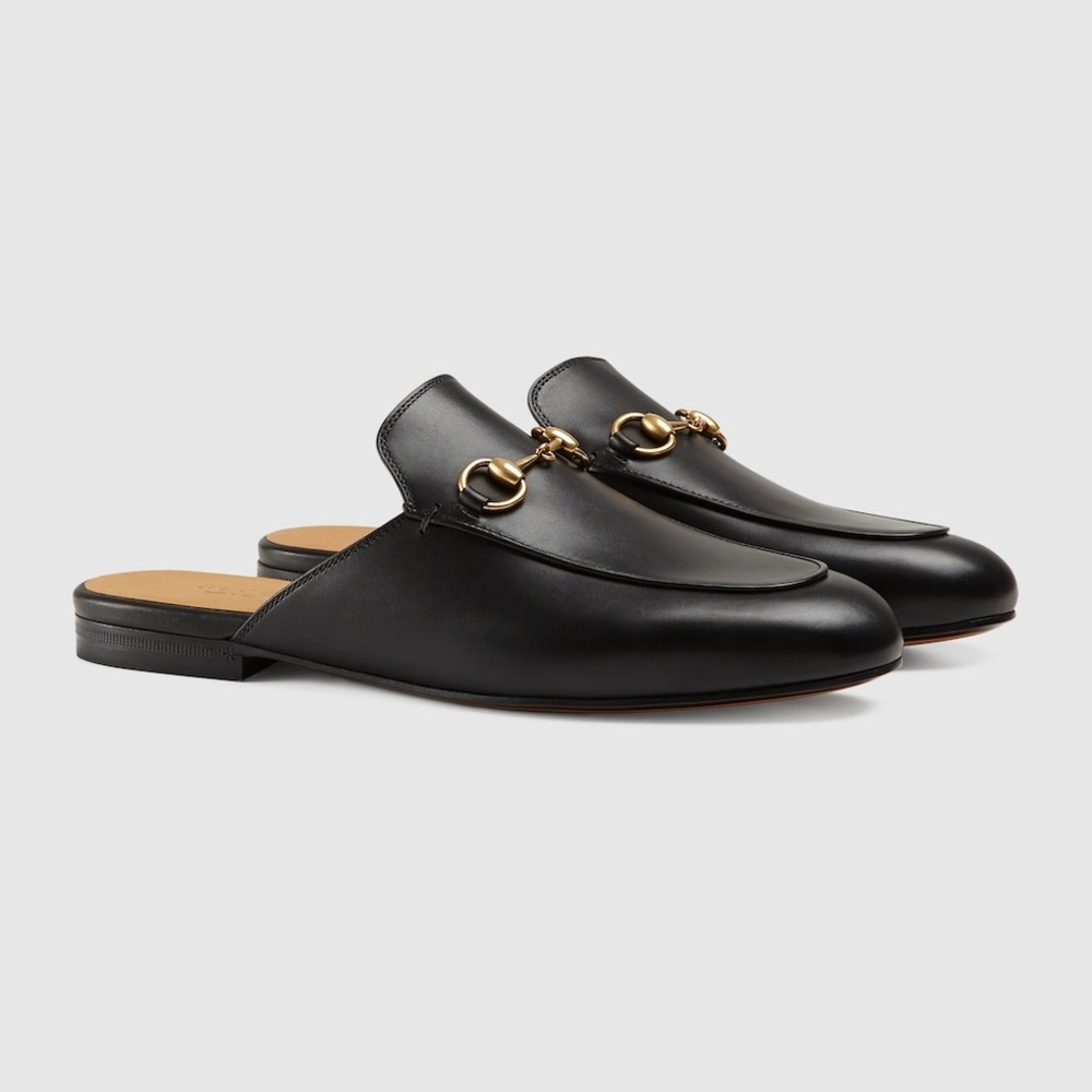 GUCCI WOMEN'S PRINCETOWN LEATHER SLIPPER *only worn once*